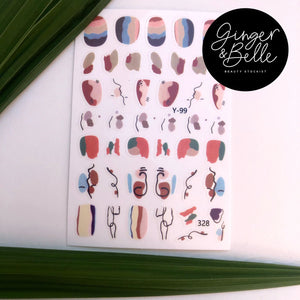 SERIES OF ABSTRACT! Nail Art Stickers