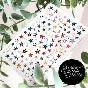 ABSTRACT STARS! Nail Art Stickers