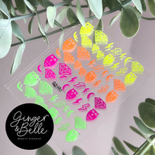 Load image into Gallery viewer, NEON SHAPES! Nail Art Stickers
