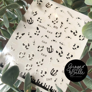 COW DRIPS! Nail Art Stickers
