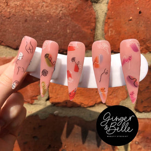 PEACHY ABSTRACT! Nail Art Stickers