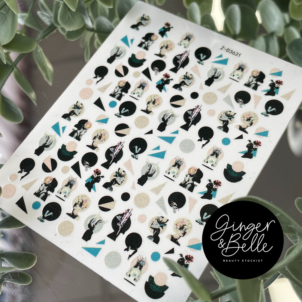 FLORAL SILHOUETTE! Nail Art Stickers