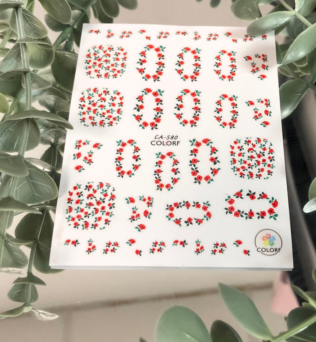 POPPIES, POPPIES, POPPIES! Nail Art Stickers