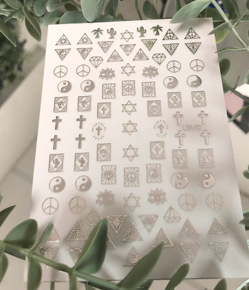 PEACE & LOVE! Nail Art Stickers