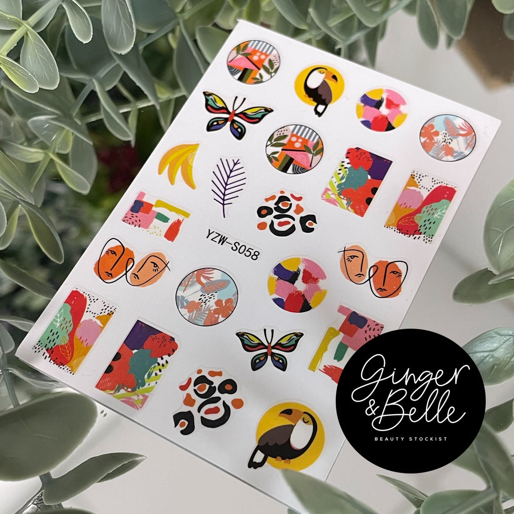 TROPICAL ABSTRACT! Nail Art Stickers